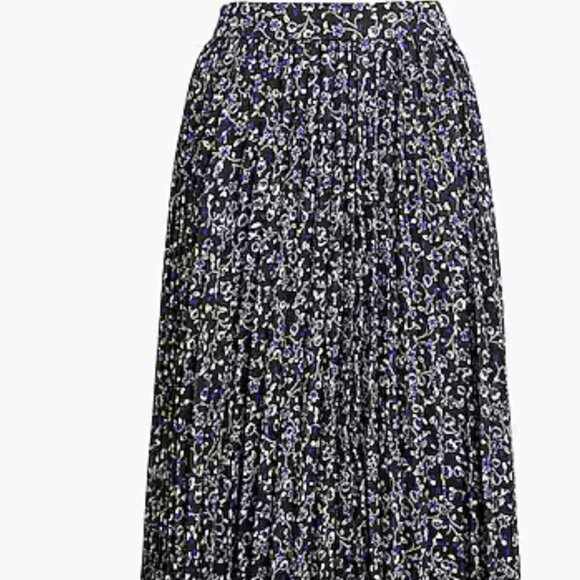 J.Crew Pleated Midi Skirt with Elastic Wasit - Picture 1 of 4